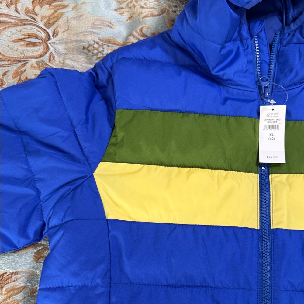 BNWT GAP Kids Vibrant Blue Puffer Jacket with Hood - Picture 4 of 12